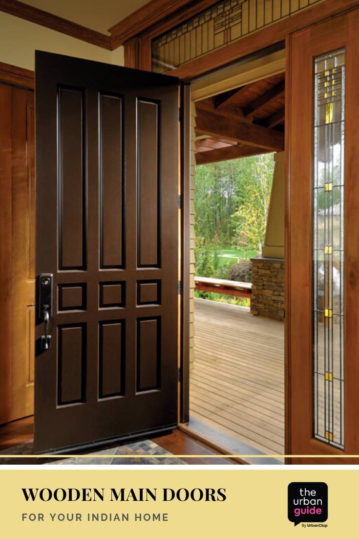 simple wooden front door designs