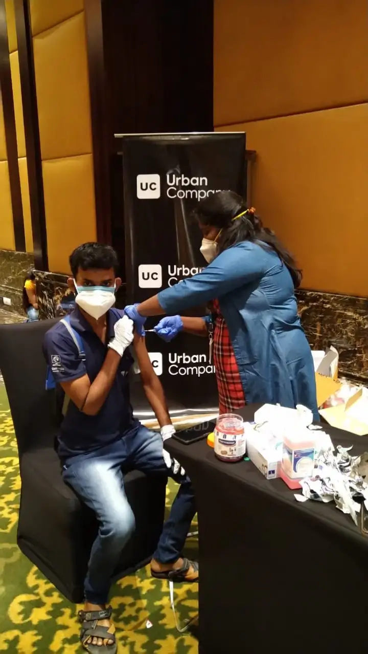 Glimpses from the vaccination drive for Urban Company partners
